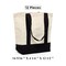 Stylish Canvas Tote Bag with Two-Tone Accent 14 5/16" x 4 1/4" x 12 1/2"